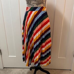 Forever 21 Multicolor Striped A-Line Skirt